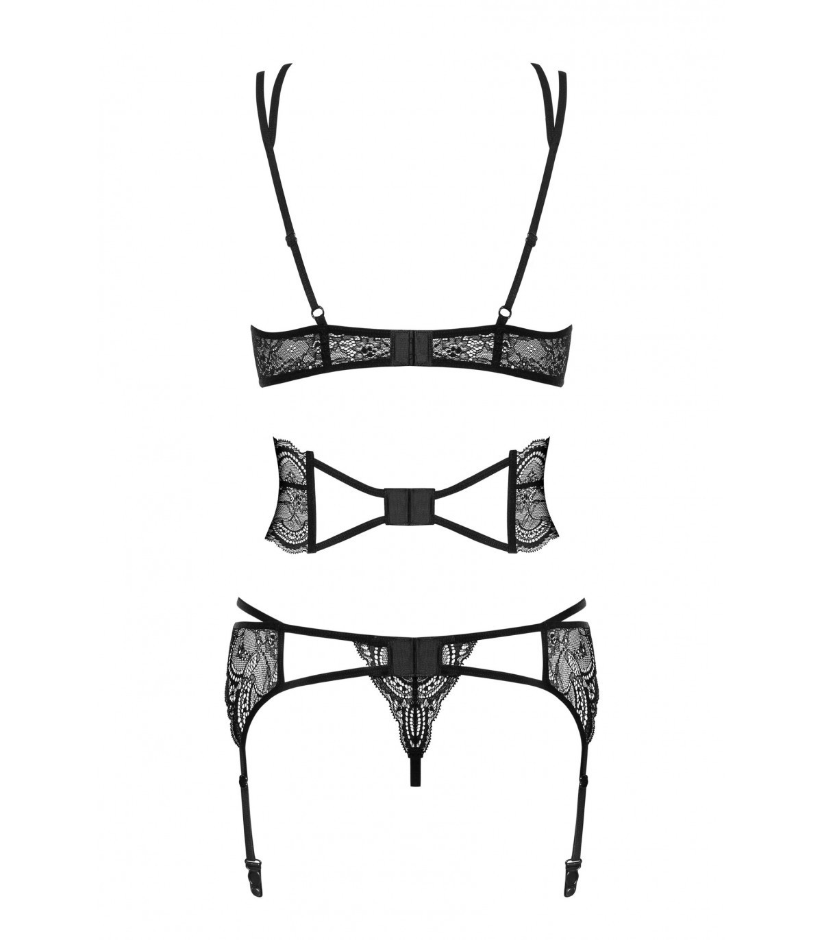 FRIVOLLA SET 4 PEZZI NERO S/M