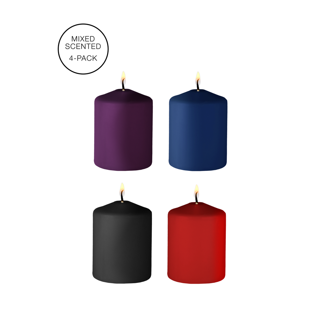 Candele profumate - Assortite - 4 pezzi - Multicolore